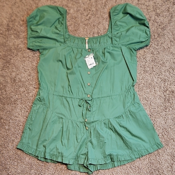 Free People A Sight For Sore Eyes Cotton Romper - Picture 4 of 12